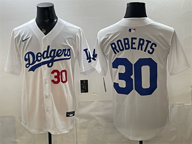 Men's Los Angeles Dodgers #30 Dave Roberts White 2026 Home Limited Stitched Baseball Jersey Men's Los Angeles Dodgers #30 Dave Roberts White 2026 Home Limited Stitched Baseball Jersey